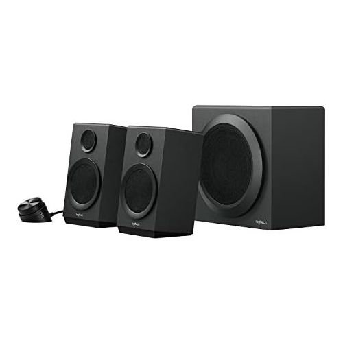 로지텍 Logitech Z333 2.1 speaker system with subwoofer Deep bass, 80 watts peak power, 3.5mm & RCA inputs, multi device, control unit, EU plug, PC / PS4 / Xbox / TV / phone / tablet Bla