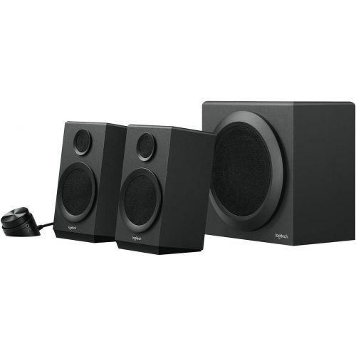 로지텍 Logitech Z333 2.1 speaker system with subwoofer Deep bass, 80 watts peak power, 3.5mm & RCA inputs, multi device, control unit, EU plug, PC / PS4 / Xbox / TV / phone / tablet Bla