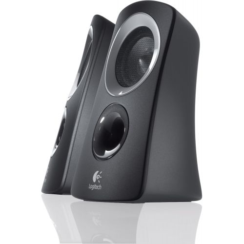 로지텍 [아마존베스트]Logitech Z313 2.1 speaker system with subwoofer, 50 watts peak power, 3.5 mm input, headphone jack, controls on the control unit, EU plug, PC / TV / tablet / cell phone - black