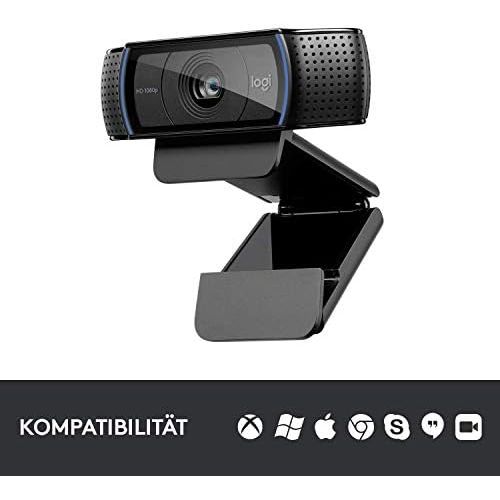 로지텍 [아마존베스트]Logitech C920 HD Pro Webcam for Amazon, Full HD 1080p / 30fps Video Calling, Clear Stereo Sound, HD Light Correction, For Skype, Zoom, FaceTime and Hangouts, PC / Mac / Laptop / Ma