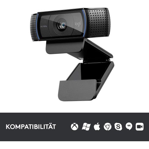 로지텍 [아마존베스트]Logitech C920 HD Pro Webcam for Amazon, Full HD 1080p / 30fps Video Calling, Clear Stereo Sound, HD Light Correction, For Skype, Zoom, FaceTime and Hangouts, PC / Mac / Laptop / Ma