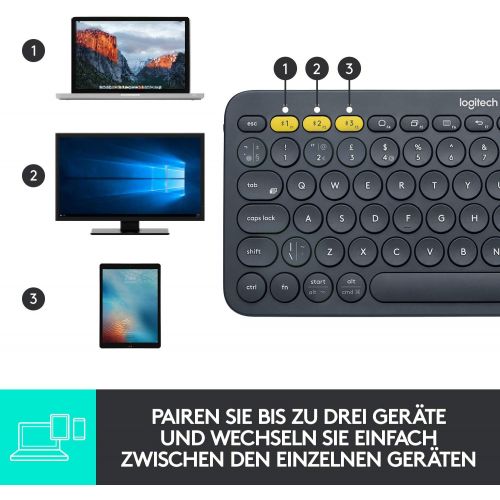 로지텍 [아마존베스트]Logitech K380 Bluetooth Keyboard for Windows, Black