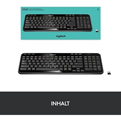 로지텍 [아마존베스트]Logitech K360 wireless keyboard (German keyboard layout, QWERTZ) black