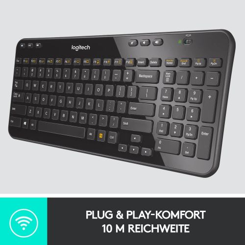 로지텍 [아마존베스트]Logitech K360 wireless keyboard (German keyboard layout, QWERTZ) black