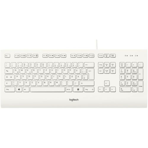 로지텍 [아마존베스트]Logitech K280e Pro Wired business keyboard for Windows, Linux and Chrome, USB port, palm rest, splashproof, PC / laptop - white
