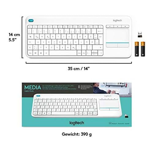 로지텍 [아마존베스트]Logitech Wireless Touch Keyboard K400+