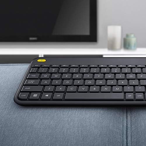 로지텍 [아마존베스트]Logitech Wireless Touch K400 Plus Keyboard (QWERTY, English UK) Black
