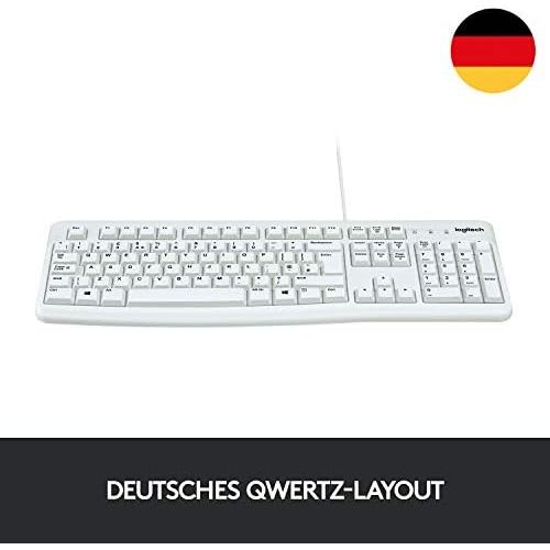 로지텍 [아마존베스트]Logitech Keyboard K120 for Business White - Qwertz German layout