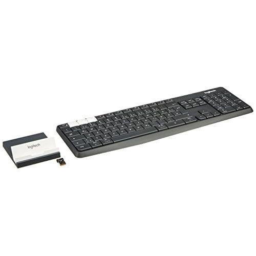 로지텍 [아마존베스트]Logitech K375s Wireless Keyboard & Smartphone Holder, Bluetooth & 2.4 GHz Connection, Multi-Device & Easy Switch Feature, PC/Mac/Tablet/Smartphone, German QWERTZ Layout - Graphite/