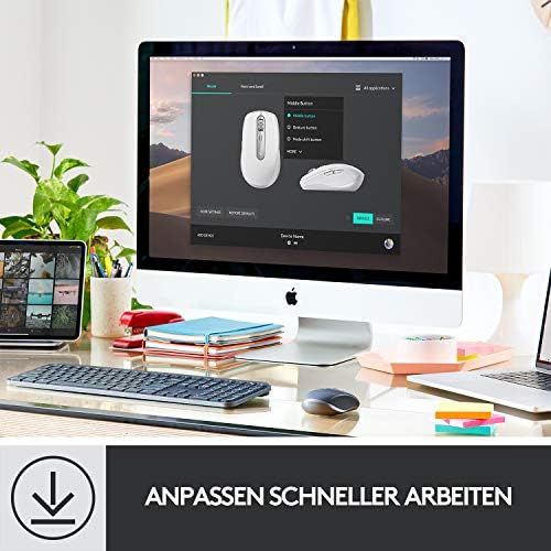 로지텍 [아마존베스트]Logitech MX Anywhere 3 Compact, Powerful Mouse - Wireless, Magnetic Scrolling, Ergonomic, Customizable Buttons, USB-C, Bluetooth, Apple Mac, iPad, Windows PC, Linux, Chrome - GRAPH