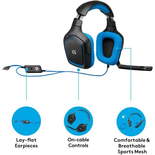 로지텍 Logitech G430 Gaming Headset - Black