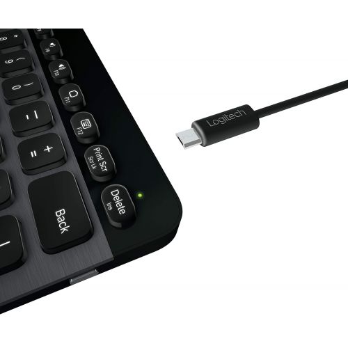 로지텍 Logitech K810 Wireless Bluetooth Illuminated Multi-Device Keyboard for PC, Tablets and Smartphones, Black