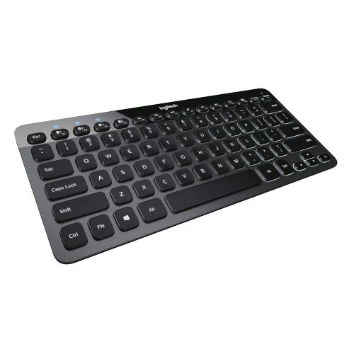 로지텍 Logitech K810 Wireless Bluetooth Illuminated Multi-Device Keyboard for PC, Tablets and Smartphones, Black