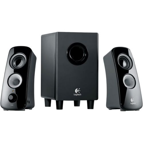 로지텍 Logitech Z323 3 Piece 2.1 Channel Computer Multimedia Speaker System - Black