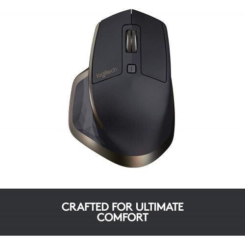 로지텍 Logitech MX Master Wireless Mouse  High-Precision Sensor, Speed-Adaptive Scroll Wheel, Easy-Switch up to 3 Devices - Meteorite Black