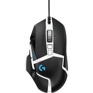 Logitech G502 Hero High Performance Gaming Mouse Special Edition, Hero 25K Sensor, 25 600 DPI, RGB, Adjustable Weights, 11 Programmable Buttons, On-Board Memory, PC/Mac - Black/White