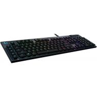 Logitech G815 LIGHTSYNC RGB Mechanical Gaming Keyboard with Low Profile GL Tactile key switch, 5 programmable G-keys, USB Passthrough, dedicated media control - Tactile