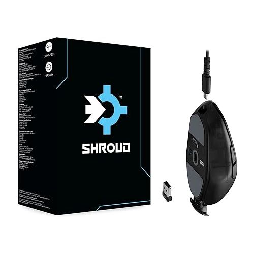  Logitech G303 Shroud Edition Wireless Gaming Mouse - LIGHTSPEED- HERO 25K - 25,600 DPI - 75 grams - 5-buttons - PC - Black