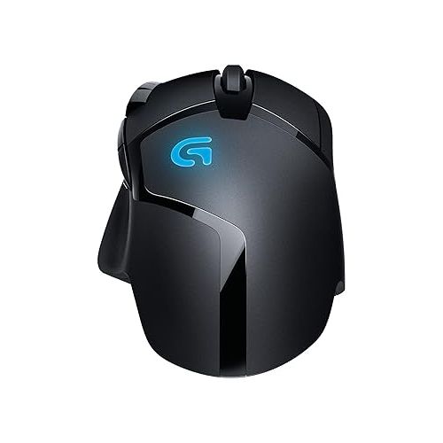  Logitech G402 Hyperion Fury Wired Gaming Mouse, 4,000 DPI, Lightweight, 8 Programmable Buttons, DPI Switch Button, Compatible with PC/Mac - Black