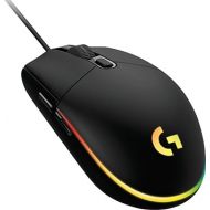 Logitech G203 LIGHTSYNC Wired Gaming Mouse, 8,000 DPI, Rainbow Optical Effect RGB, 6 Programmable Buttons, On-Board Memory, PC/Mac Computer, Laptop Compatible - Black (Renewed)