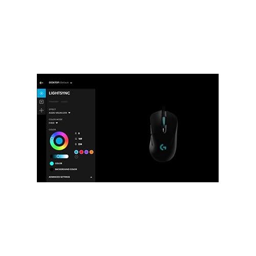  Logitech G403 Hero 25K Gaming Mouse, Lightsync RGB, Lightweight 87G+10G optional, Braided Cable, 25, 600 DPI, Rubber Side Grips, Black