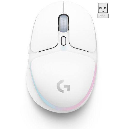  Logitech G G705 LIGHTSPEED Wireless RGB Gaming Mouse (White Mist)