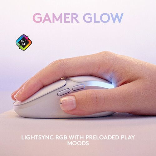  Logitech G G705 LIGHTSPEED Wireless RGB Gaming Mouse (White Mist)
