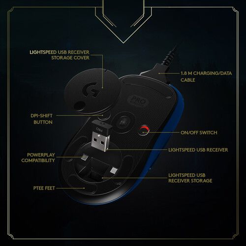  Logitech G Pro Wireless Mouse League of Legends Edition