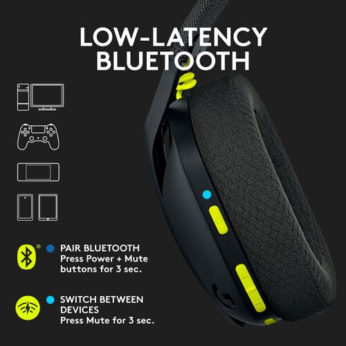  Logitech G G435 Wireless Gaming Headset (Black / Yellow)