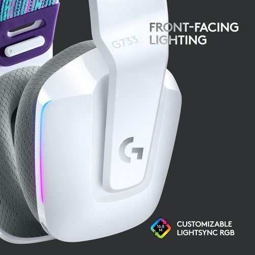  Logitech G G733 LIGHTSPEED Wireless RGB Gaming Headset (White)