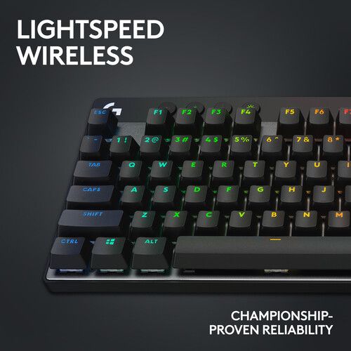  Logitech G PRO X TKL LIGHTSPEED Wireless RGB Gaming Keyboard (Black, Linear)
