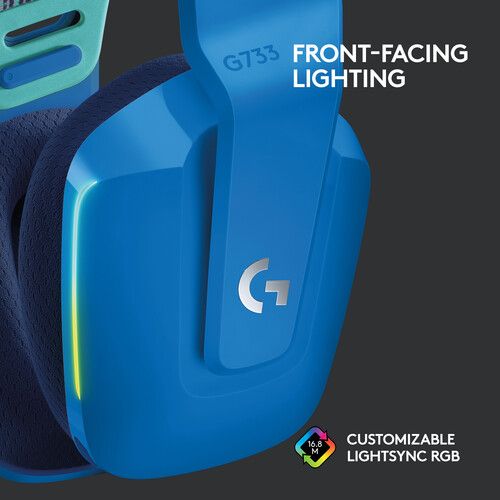  Logitech G G733 LIGHTSPEED Wireless RGB Gaming Headset (Blue)