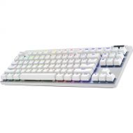 Logitech G PRO X TKL LIGHTSPEED Wireless RGB Gaming Keyboard (White, Tactile)