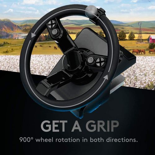  Logitech G Farm Simulator Heavy Equipment Bundle (2nd Generation), Steering Wheel Controller for Farm Simulation 19 (or Older), Wheel, Pedals, Vehicle Side Panel Control Deck for P