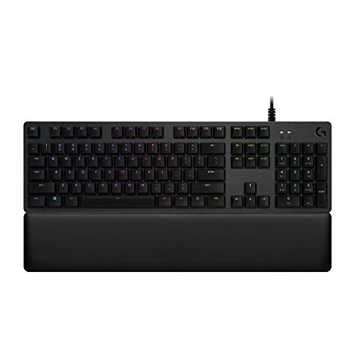  Logitech G513 RGB Backlit Mechanical Gaming Keyboard with GX Blue Clicky Key Switches (Carbon)