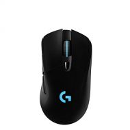 Logitech G703 Lightspeed Wireless Gaming Mouse W/Hero 16K Sensor, Lightsync RGB, PowerPlay Compatible, Lightweight 95G+10G Optional, 100-16, 000 DPI, Rubber Side Grips