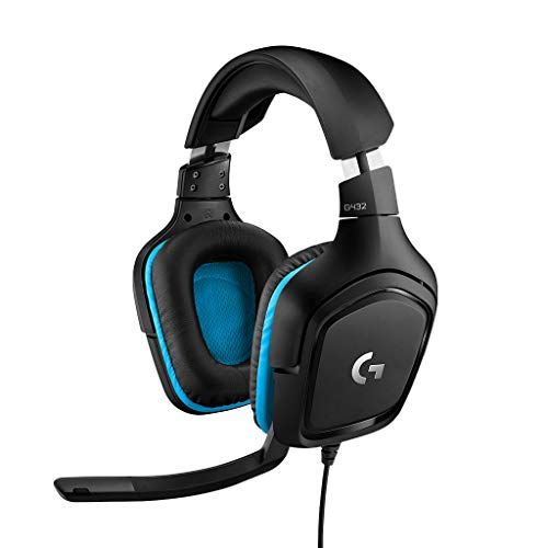  Logitech G432 DTS:X 7.1 Surround Sound Wired PC Gaming Headset (Leatherette)