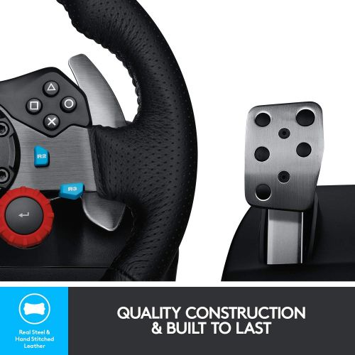  Logitech G Logitech Dual-Motor Feedback Driving Force G29 Gaming Racing Wheel with Responsive Pedals for PlayStation 4 and PlayStation 3