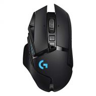 Logitech G502 Lightspeed Wireless Gaming Mouse, Hero 25K Sensor, 25,600 DPI, RGB, Adjustable Weights, 11 Programmable Buttons, Long Battery Life, POWERPLAY-Compatible, PC/Mac - Bla