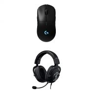 Logitech G Pro X Gaming Headset with Blue VO!CE Technology Bundle with Logitech G Pro Wireless Gaming Mouse with Esports Grade Performance