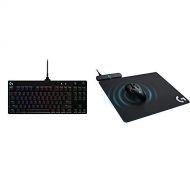 Logitech G PRO Mechanical Gaming Keyboard, Ultra Portable Tenkeyless Design, Detachable Micro USB Cable & Powerplay Wireless Charging System for Wireless Mice, Cloth or Hard Gaming