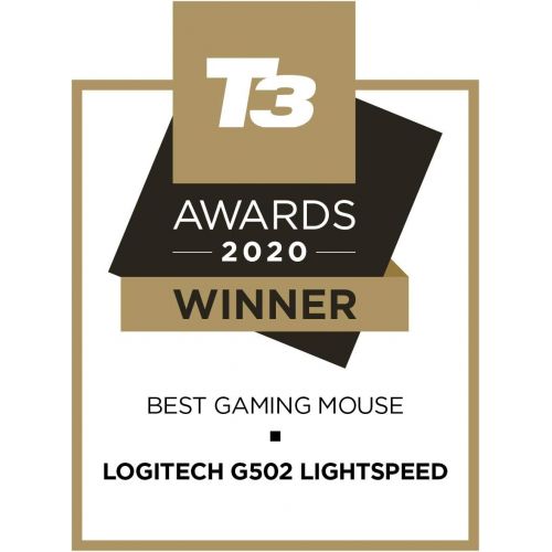 로지텍 Logitech G502 Lightspeed Wireless Gaming Mouse, Hero 25K Sensor, 25,600 DPI, RGB, Adjustable Weights, 11 Programmable Buttons, Long Battery Life, POWERPLAY-Compatible, PC/Mac - Bla