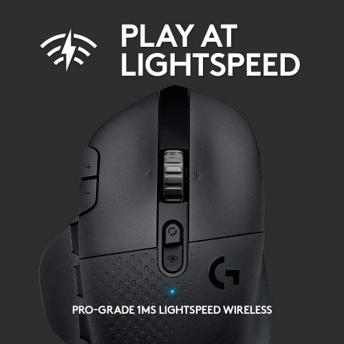  Logitech G604 LIGHTSPEED Wireless Gaming Mouse with 15 programmable controls, up to 240 hour battery life, dual Wireless connectivity modes, hyper-fast scroll wheel - Black