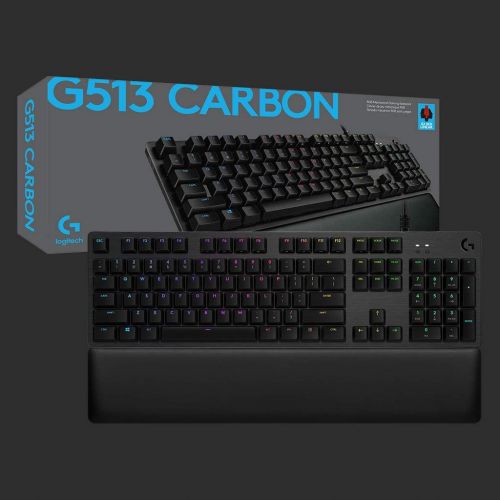  Logitech G513 Carbon LIGHTSYNC RGB Mechanical Gaming Keyboard with GX Red Switches - Linear