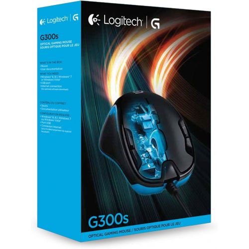  Logitech G300s Optical Ambidextrous Gaming Mouse ? 9 Programmable Buttons, Onboard Memory