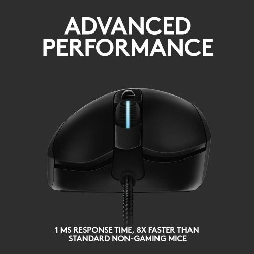  Logitech G403 Hero 25K Gaming Mouse, Lightsync RGB, Lightweight 87G+10G optional, Braided Cable, 25, 600 DPI, Rubber Side Grips