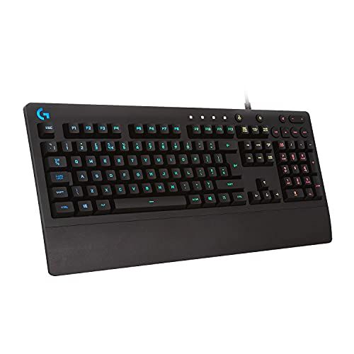  Logitech G213 Prodigy Gaming Keyboard, LIGHTSYNC RGB Backlit Keys, Spill-Resistant, Customizable Keys, Dedicated Multi-Media Keys ? Black