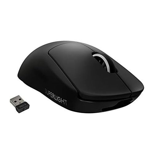  Logitech G PRO X SUPERLIGHT Wireless Gaming Mouse, Ultra-Lightweight, HERO 25K Sensor, 25,600 DPI, 5 Programmable Buttons, Long Battery Life, Compatible with PC / Mac - Black