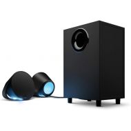 [무료배송]로지텍 게이밍 스피커 서브우퍼 Logitech G560 PC Gaming Speaker System with 7.1 DTS:X Ultra Surround Sound, Game based LIGHTSYNC RGB, Two Speakers and Subwoofer, Immersive Gaming Experience - Black