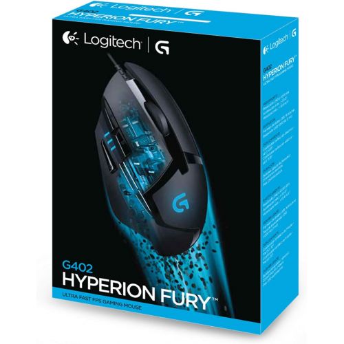 로지텍 Logitech G402 Optical Gaming Mouse Hyperion Fury USB 8 Buttons, 910-004067 (Hyperion Fury USB 8 Buttons)